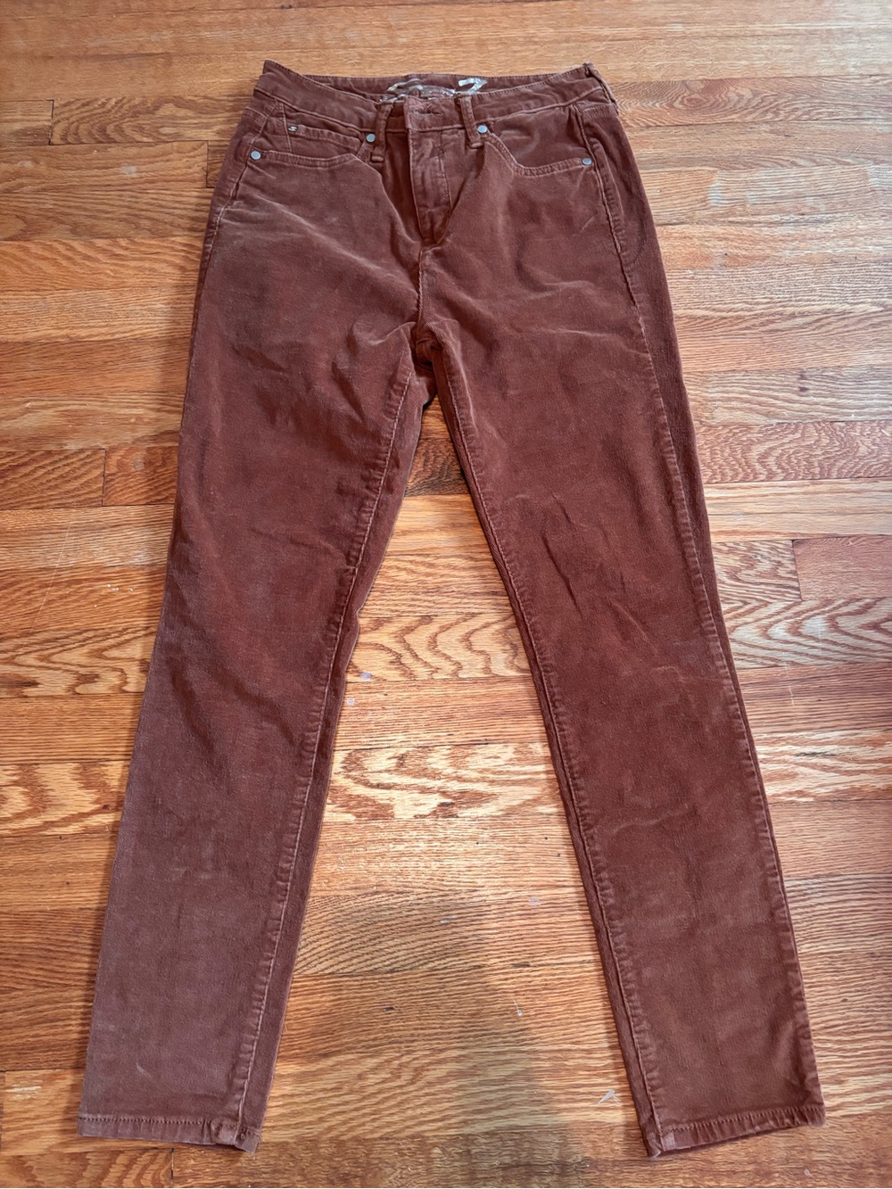 Brown Corduroy Skinny Pants